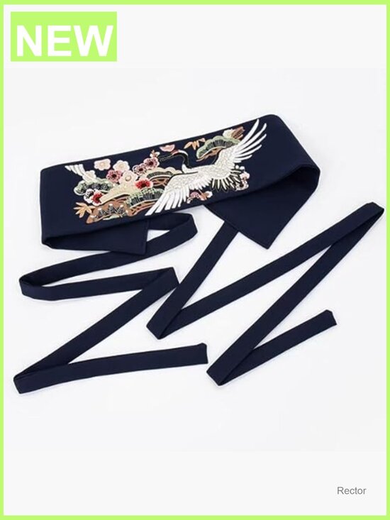 Japanese Obi Belt for Kimono Robe Yukata Wide Floral Wrap Tie Cinch Waistband main image 4
